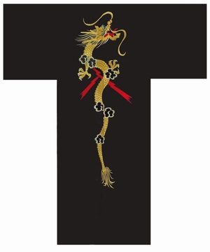 Polyester Kimono (Embroidered / Dragon)