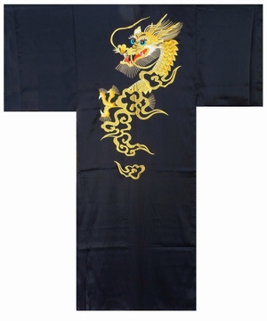 Span silk Kimono (Embroidered / Dragon)